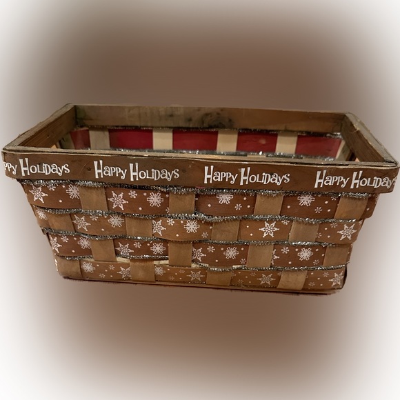 Happy Holidays wooden crate or craft box - Picture 1 of 5